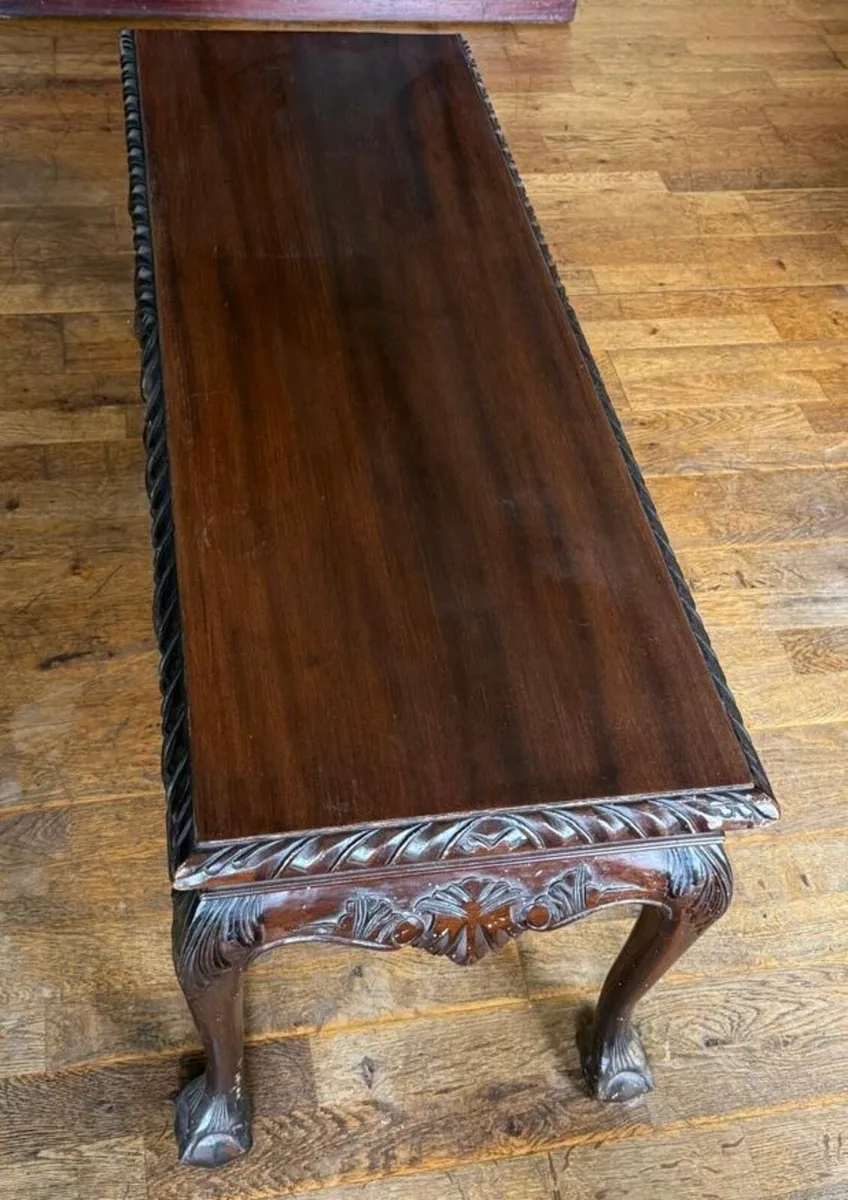 Vintage Solid Mahogany Coffee Table - Image 1