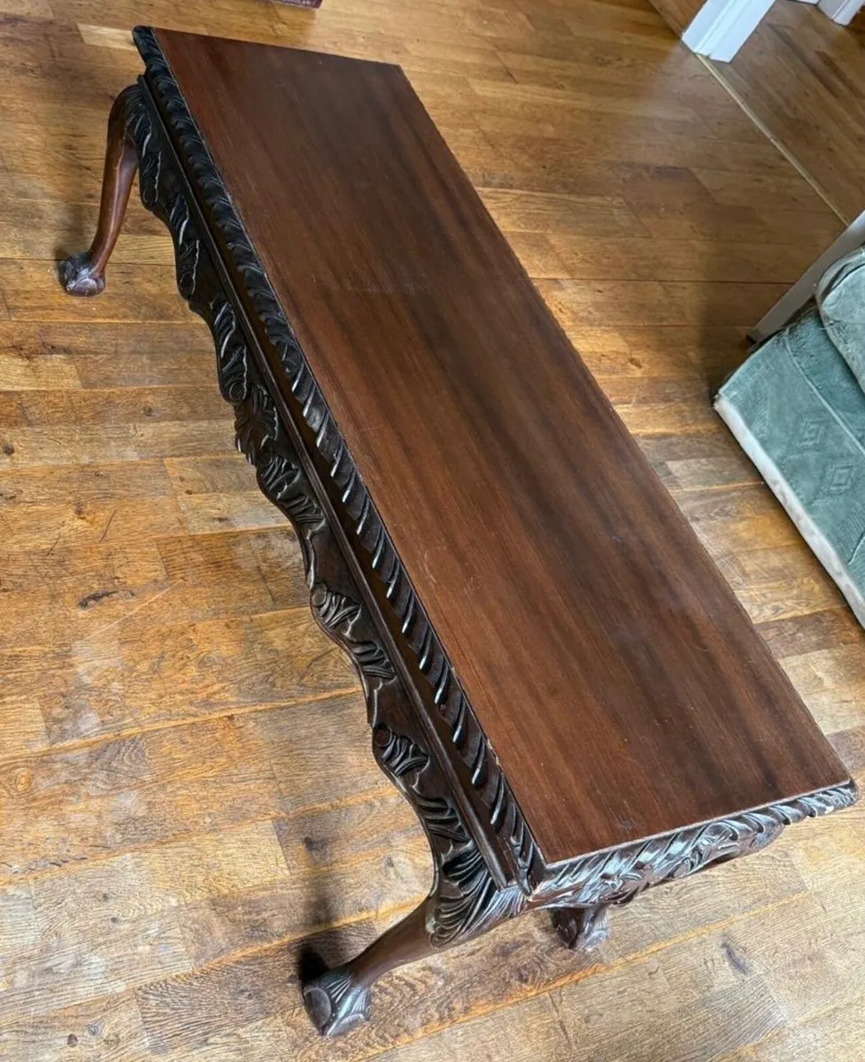 Vintage Solid Mahogany Coffee Table - Image 2