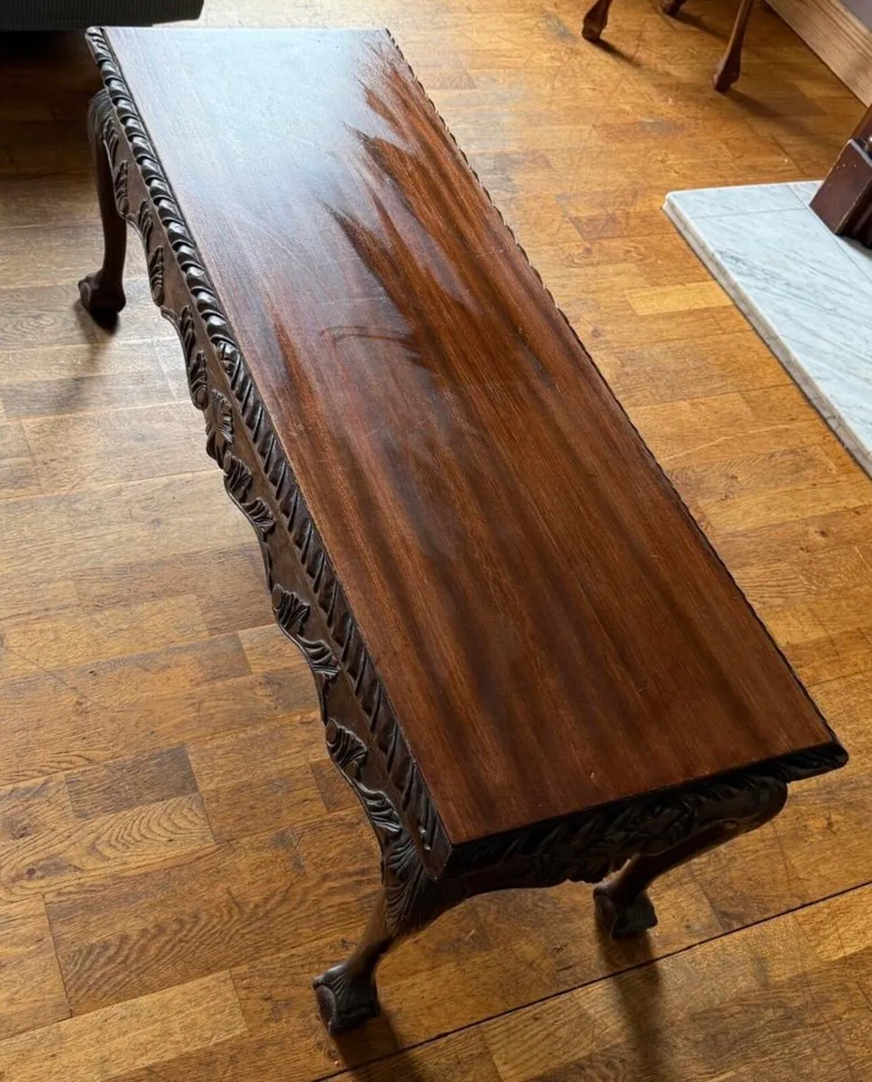 Vintage Solid Mahogany Coffee Table - Image 3