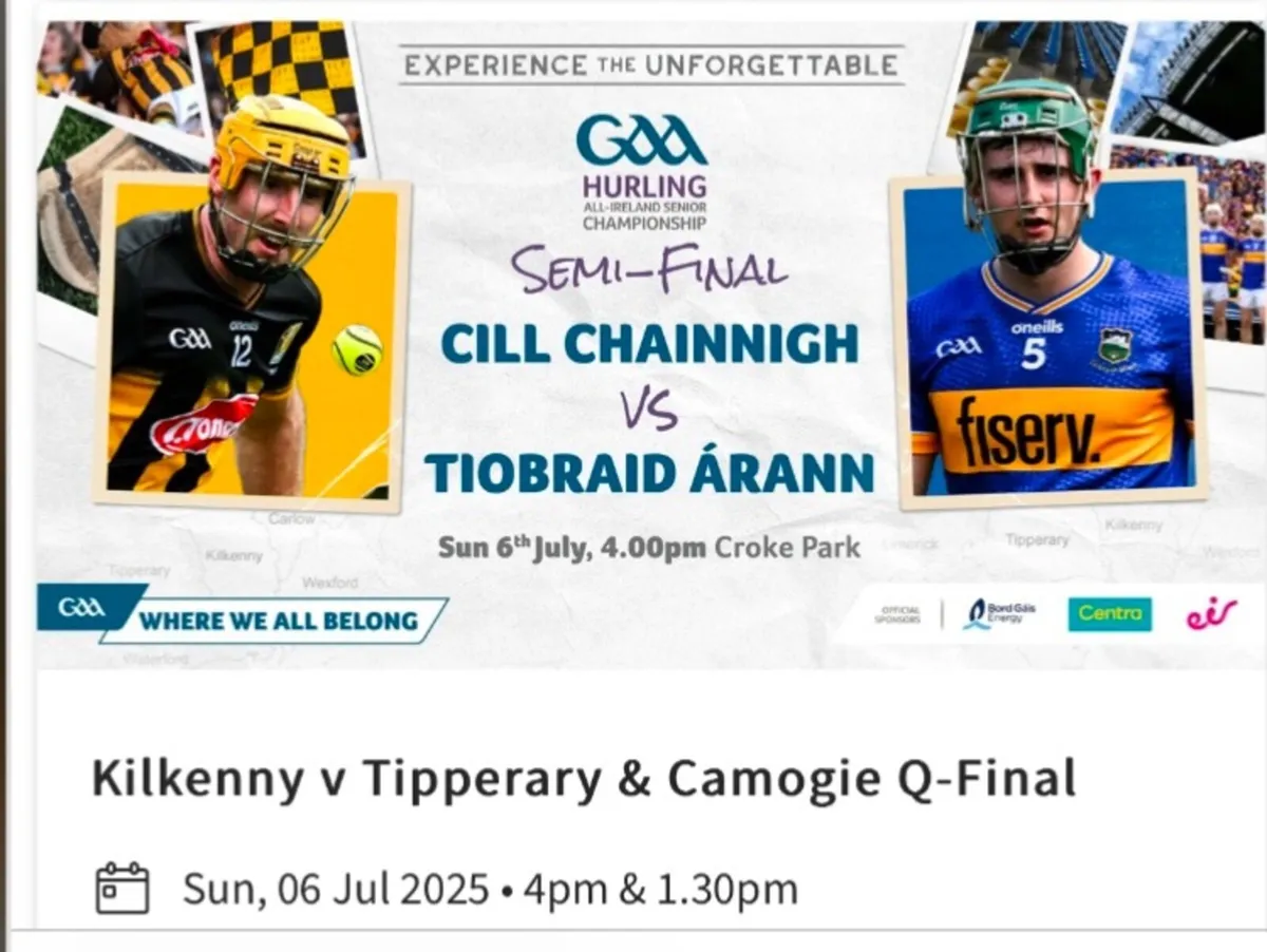 Hurling semi final Premium tickets - Image 1