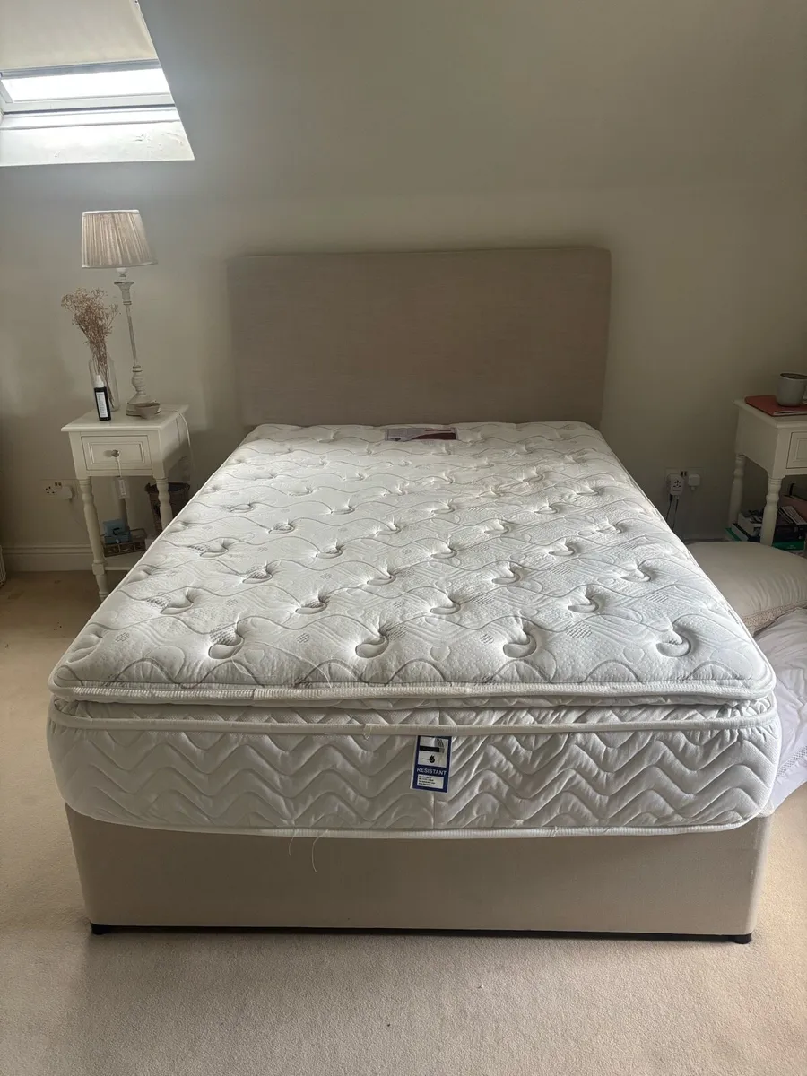 Bed Base & Linen Headboard - Image 4