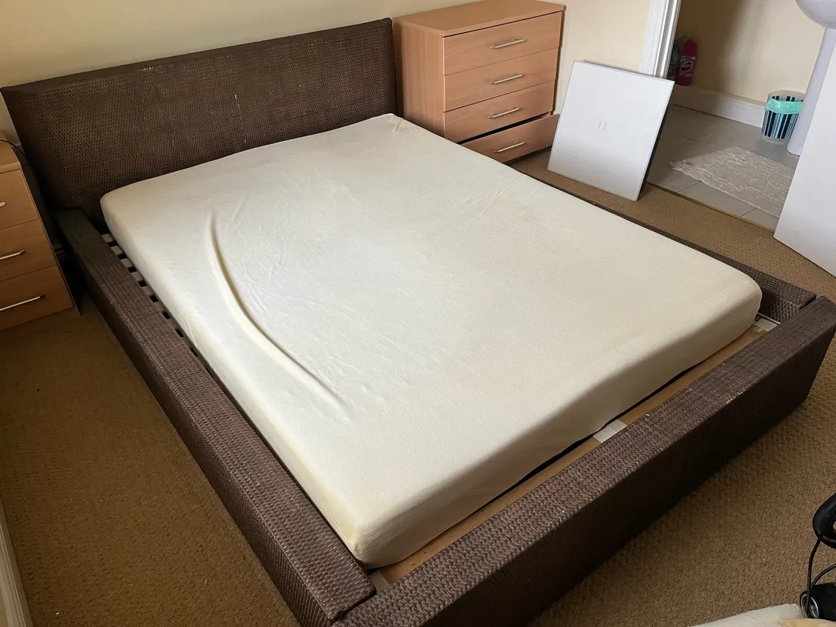 Double bed with mattress