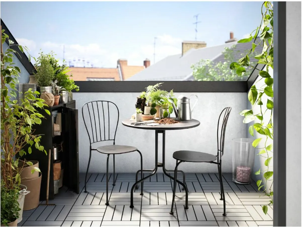 IKEA LÄCKÖ INDOOR/OUTDOOR CHAIR, A SET OF 3 - Image 1