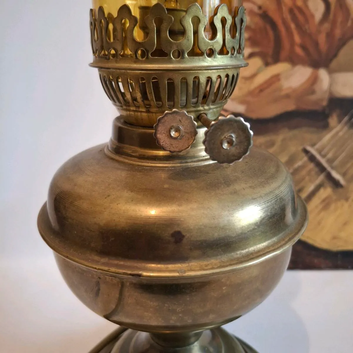 Converted Brass Oil Lamp - Image 3