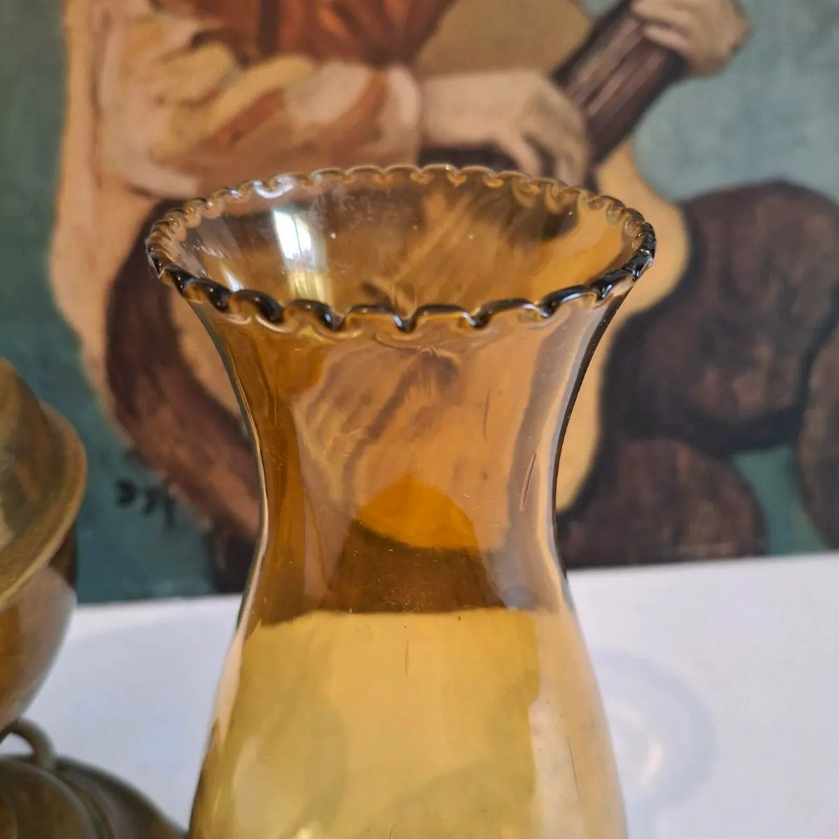 Converted Brass Oil Lamp - Image 4