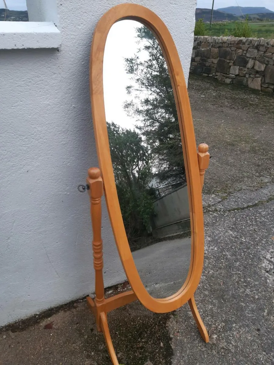Tall mirror on stand - Image 1