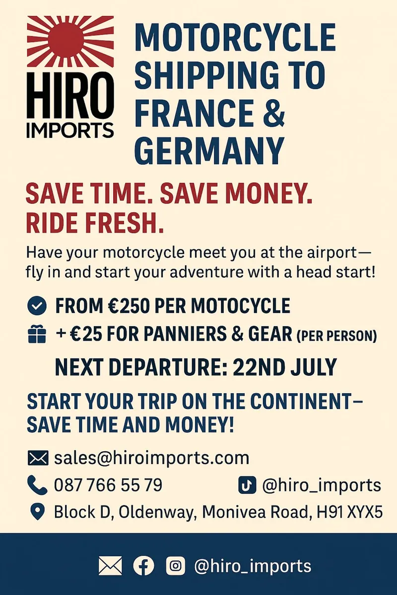 Start your adventure - Motorcycle shipping