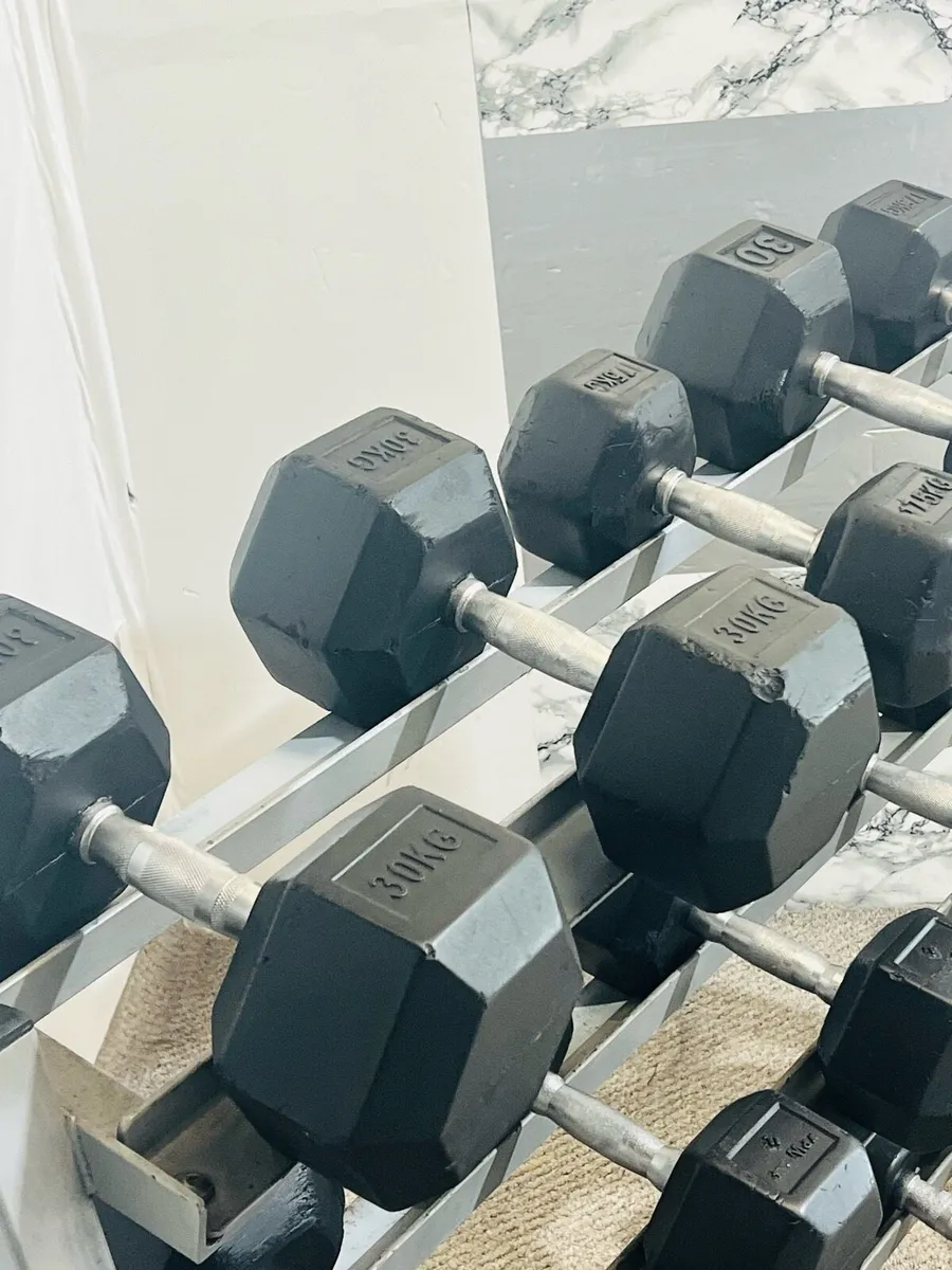 HEX DUMBBELLS WITH 3TIER RACK - Image 3