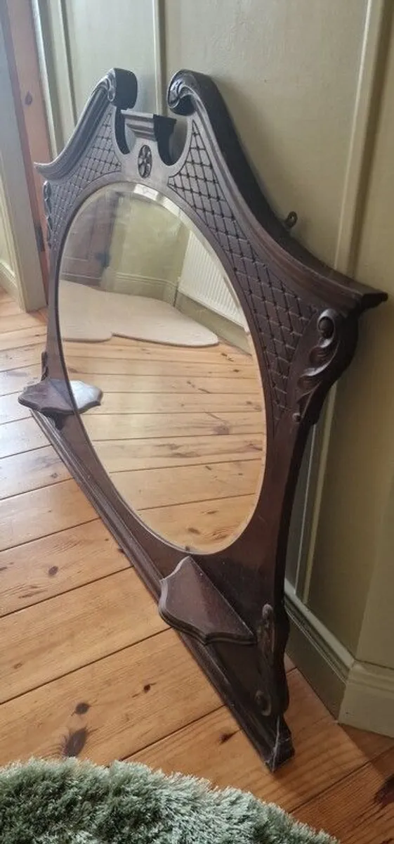 Mahogany Overmantal - Image 2
