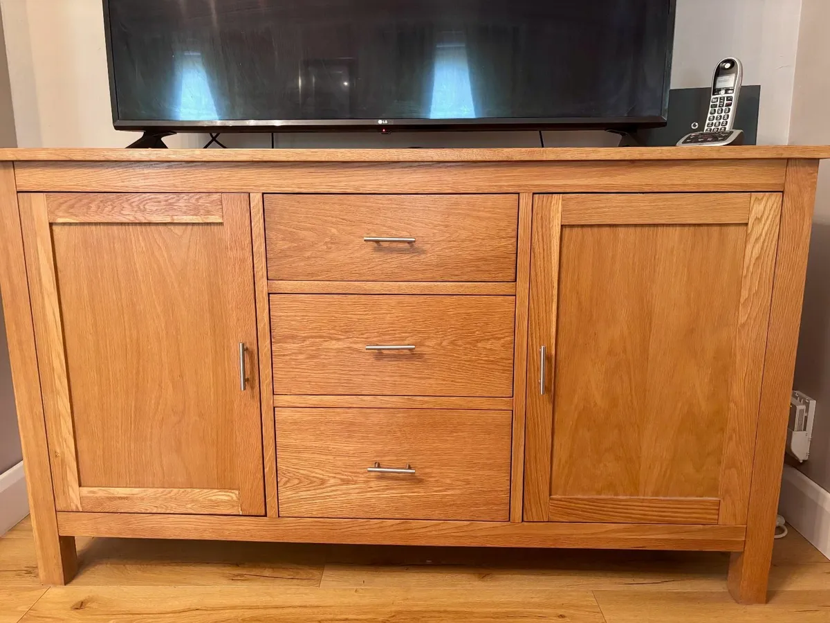 Large Solid Oak Sideboard - Image 1