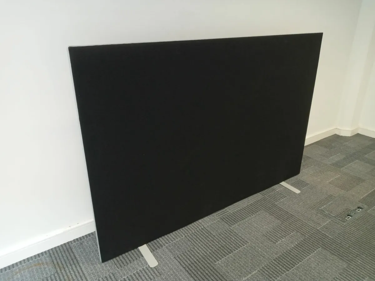 Delivery - 5 x Office Desk Dividers Black - Image 1