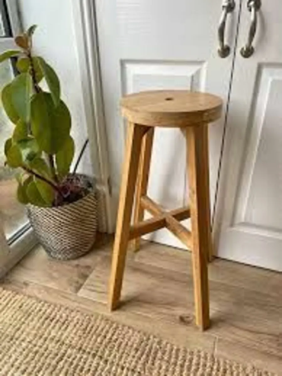 IKEA SKOGSTA SOLID ACACIA WOOD HIGH/BAR STOOL - Image 3
