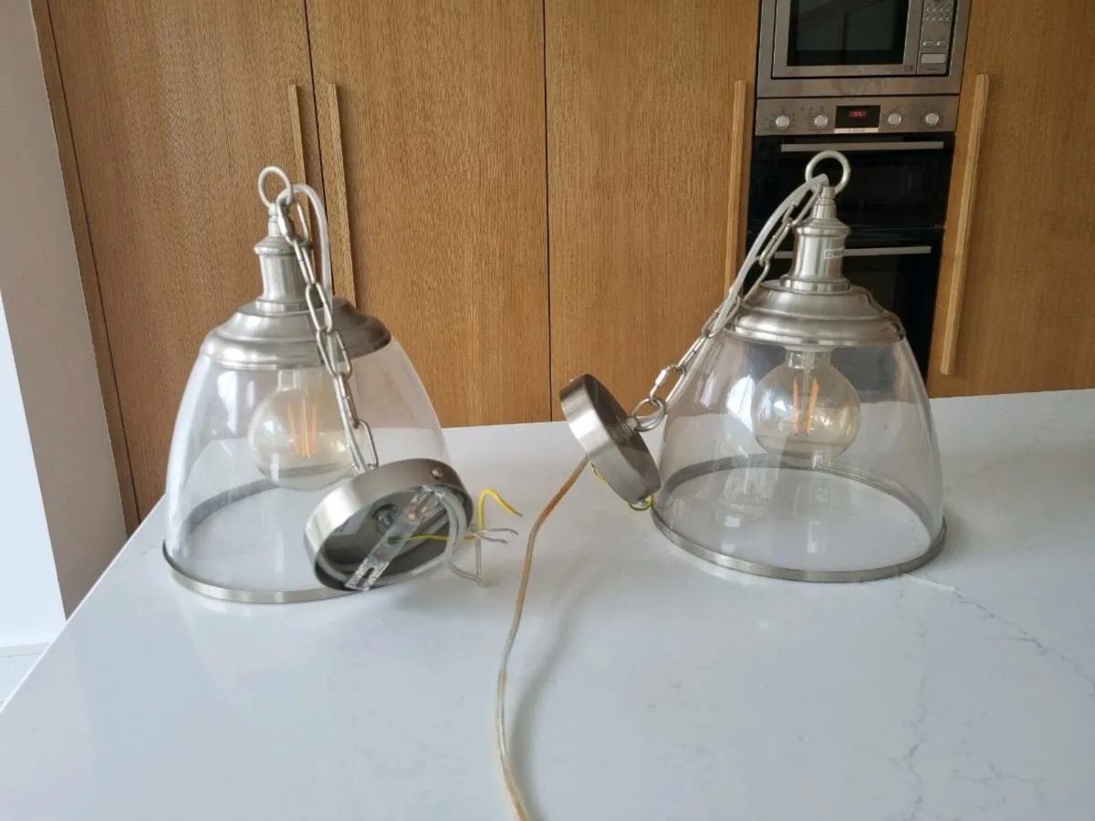 Large pendant lights - pair