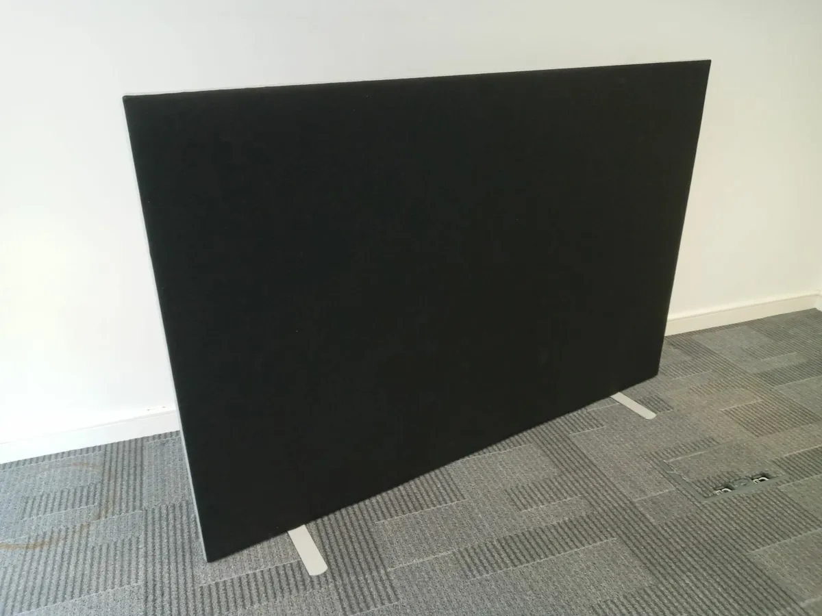 Delivery - 5 x Office Desk Dividers Black - Image 1