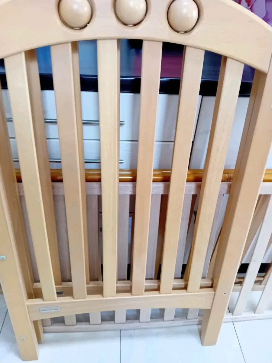 MAMAS & PAPAS BABY COT + MATTRESS - Image 2