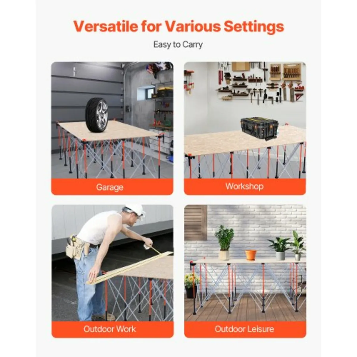Portable Folding Workstand 2455 x 1260 mm Collapsi - Image 4