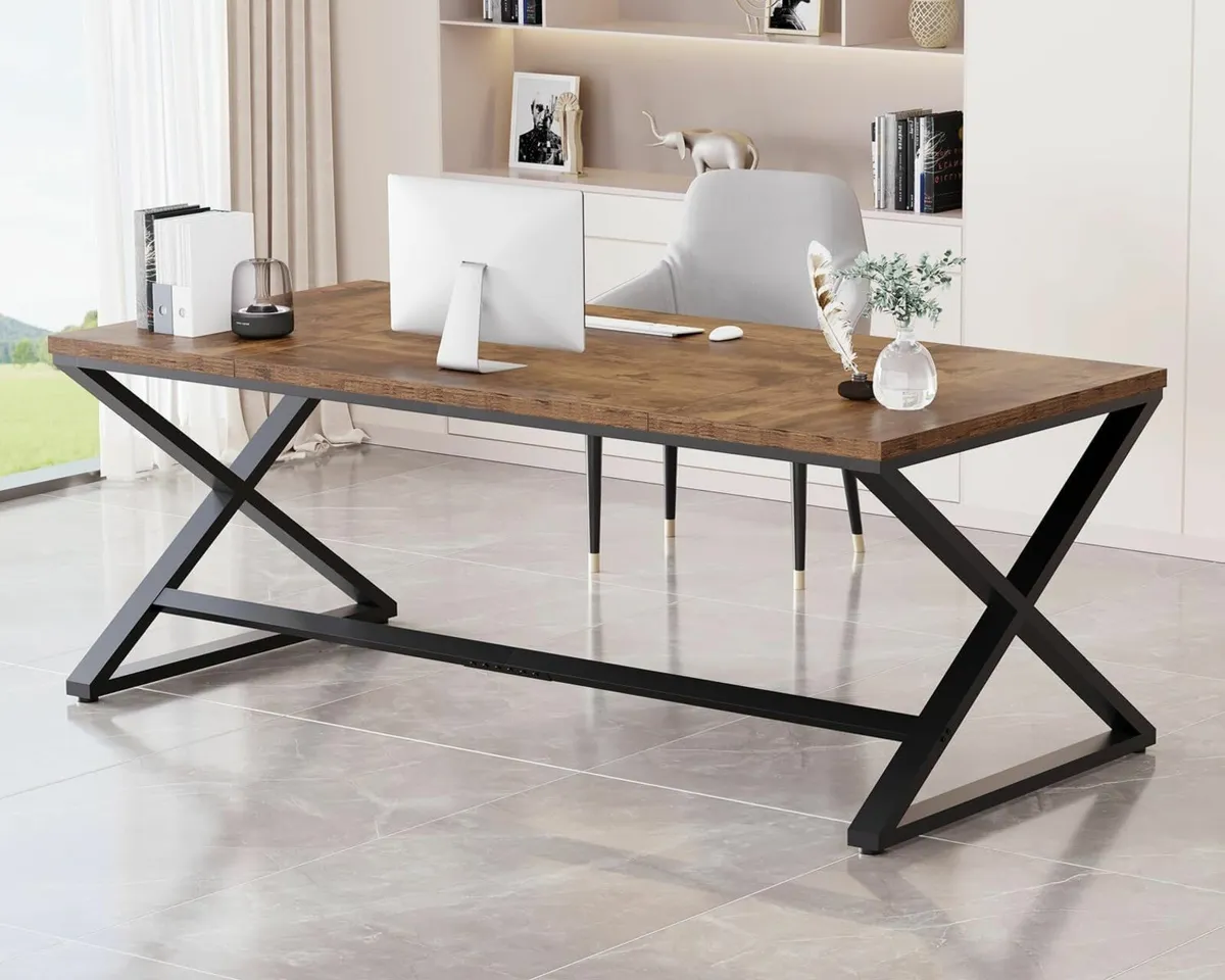 Large Home Office Desk Wood table 180cm - Image 1