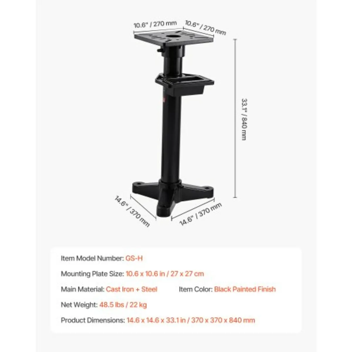 Bench Grinder Stand Grinder Vise Floor Pedestal 27 - Image 3