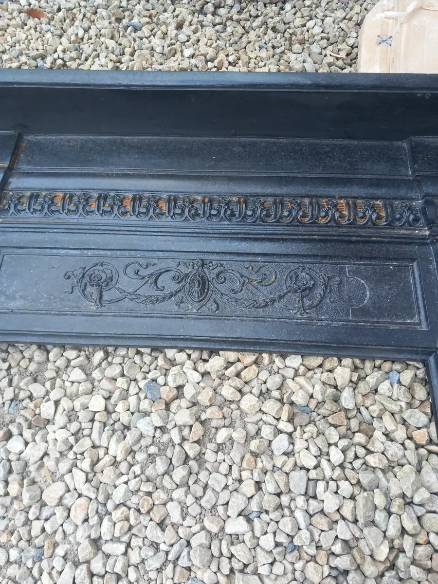 Black iron fireplace surround for quick sale - Image 2