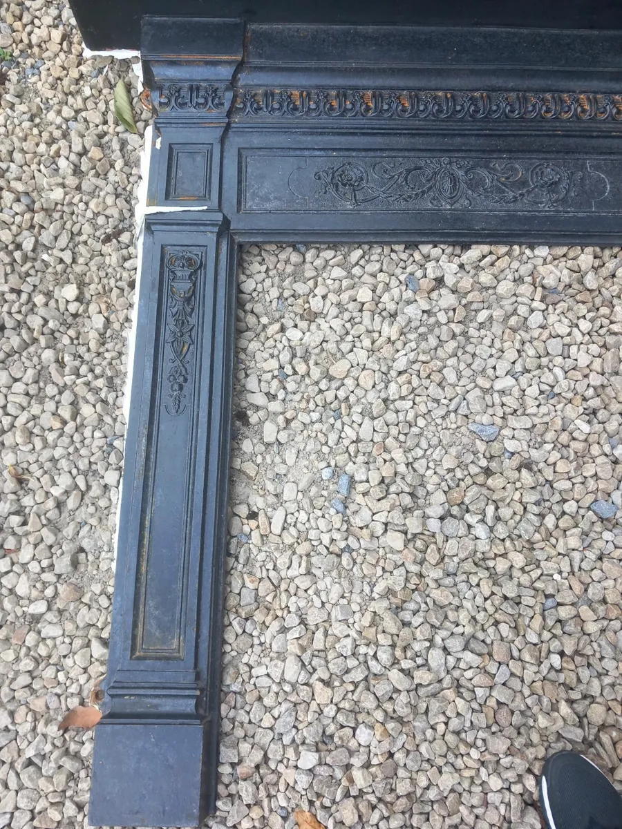 Black iron fireplace surround for quick sale - Image 3