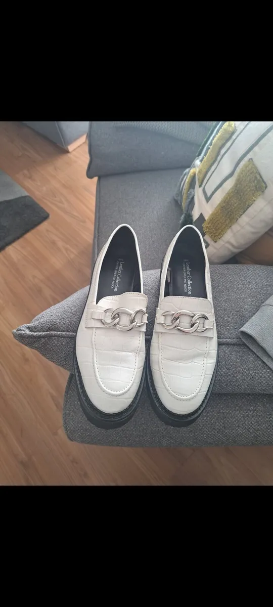 Ladies White  loafers