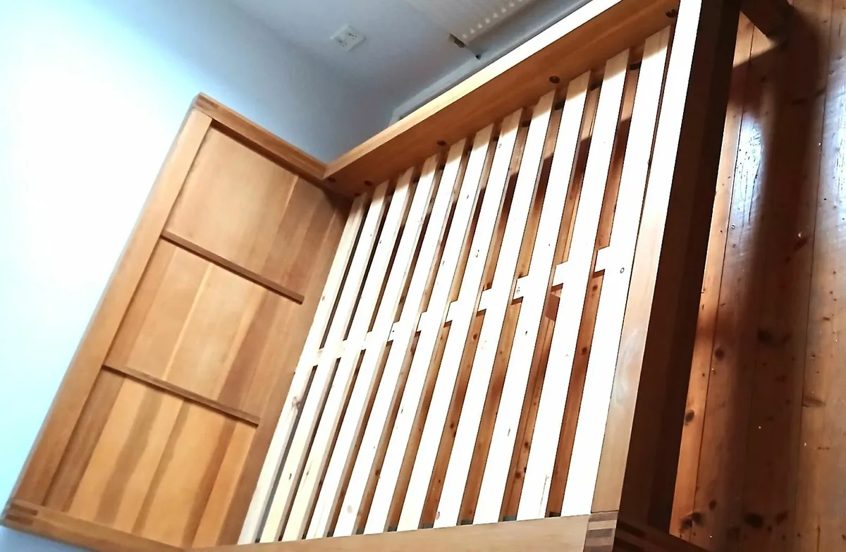 Wooden King Bed Frame - Exquisite Craftsmanship - Image 1