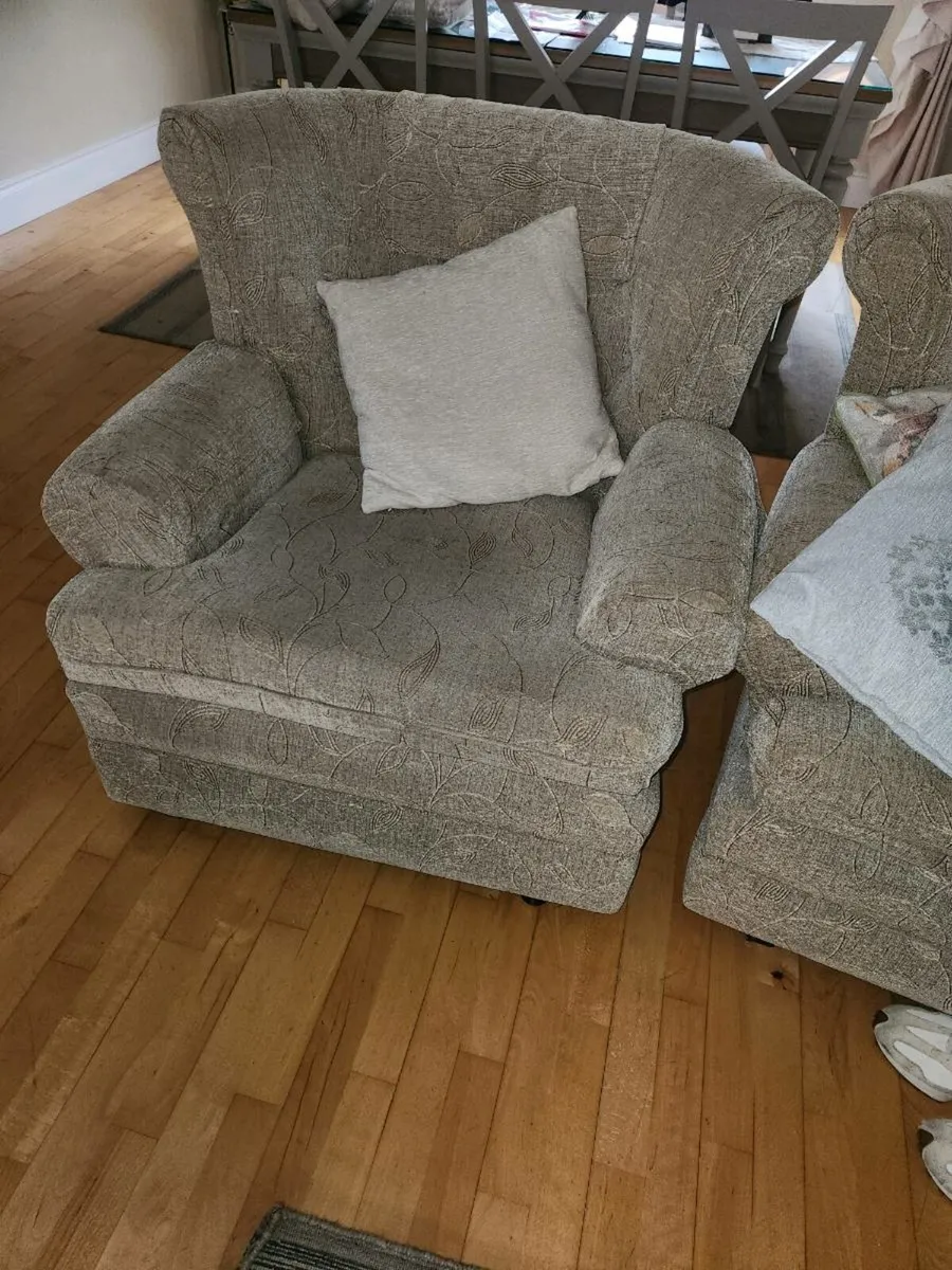 Sofa 3 seater plus 2 Single seaters to match - Image 2