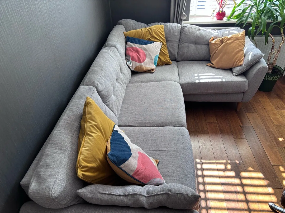 Grey Corner Sofa for Sale - Image 2