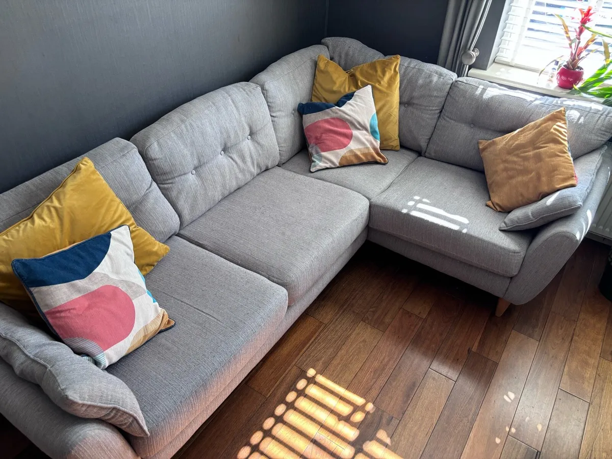 Grey Corner Sofa for Sale - Image 3