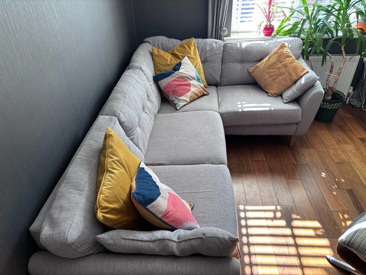 Grey Corner Sofa for Sale - Image 4