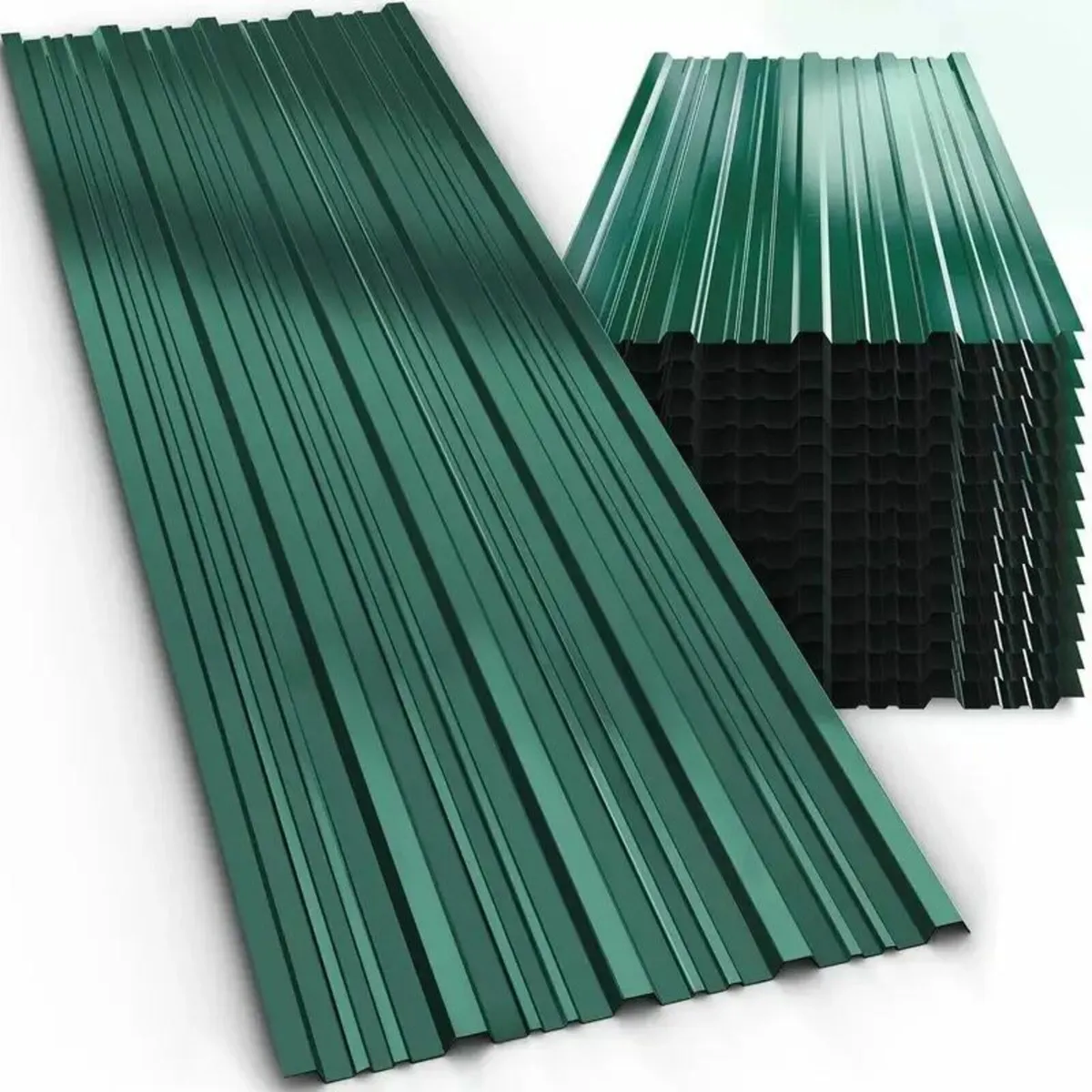 24 x Galvanised Trapezoidal Corrugated Roofing She - Image 1