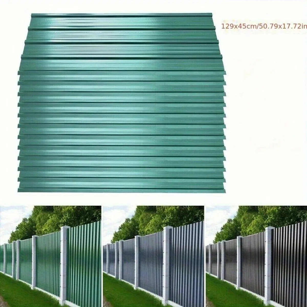 24 x Galvanised Trapezoidal Corrugated Roofing She - Image 2