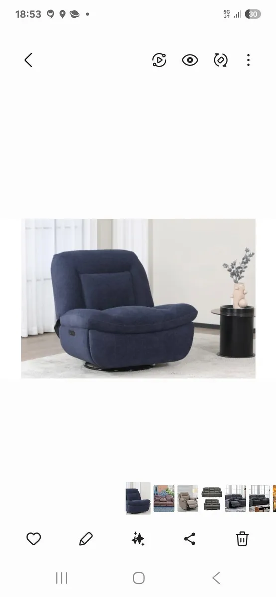 Ebba electric recliner swivel rocker chair