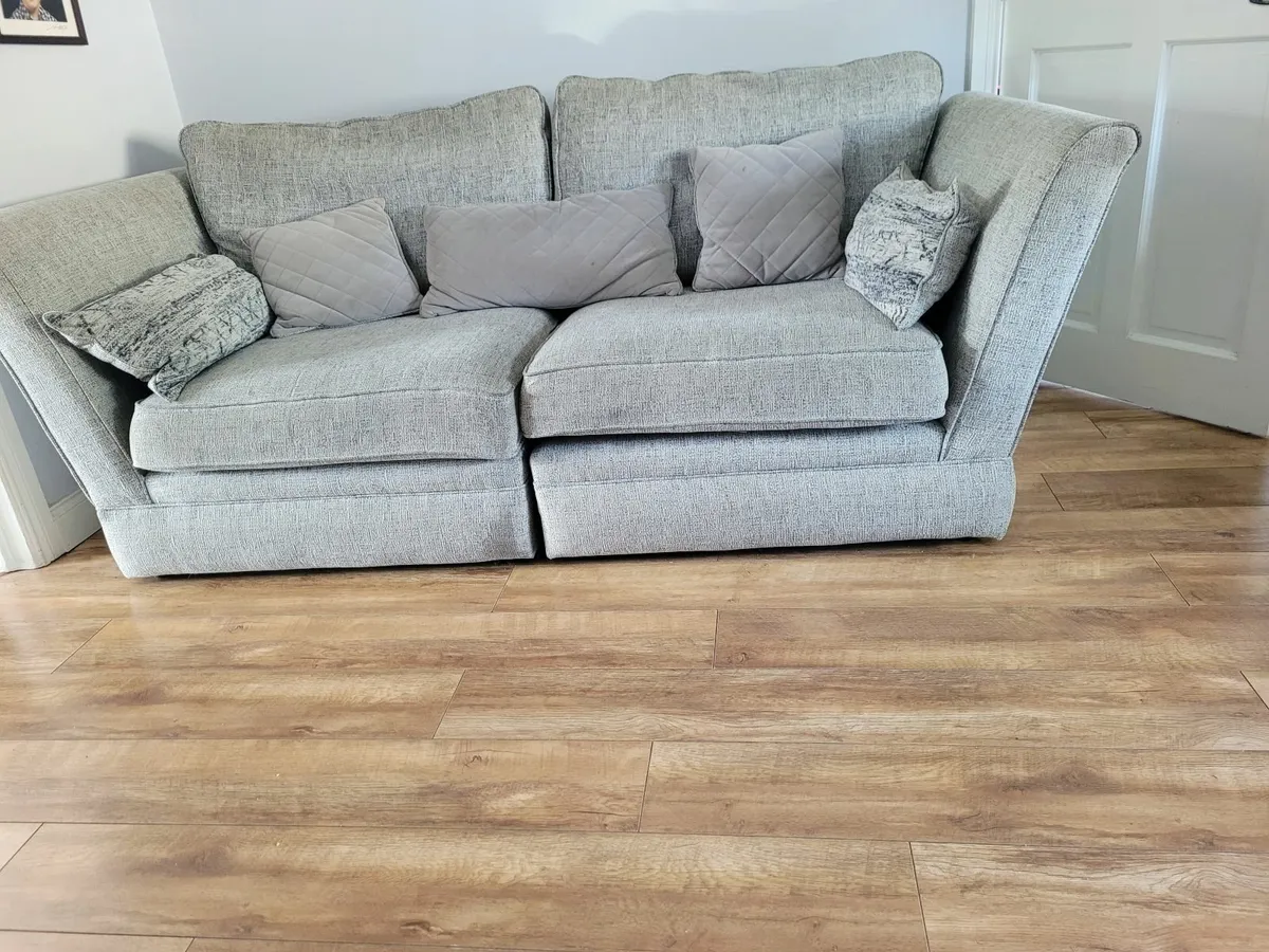 Sofa 3 plus 2 seater and footstool - Image 3