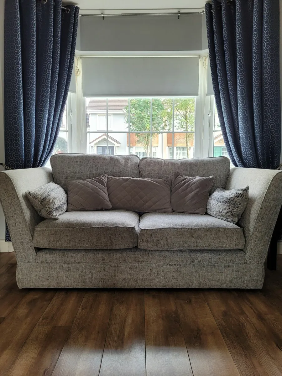 Sofa 3 plus 2 seater and footstool - Image 4