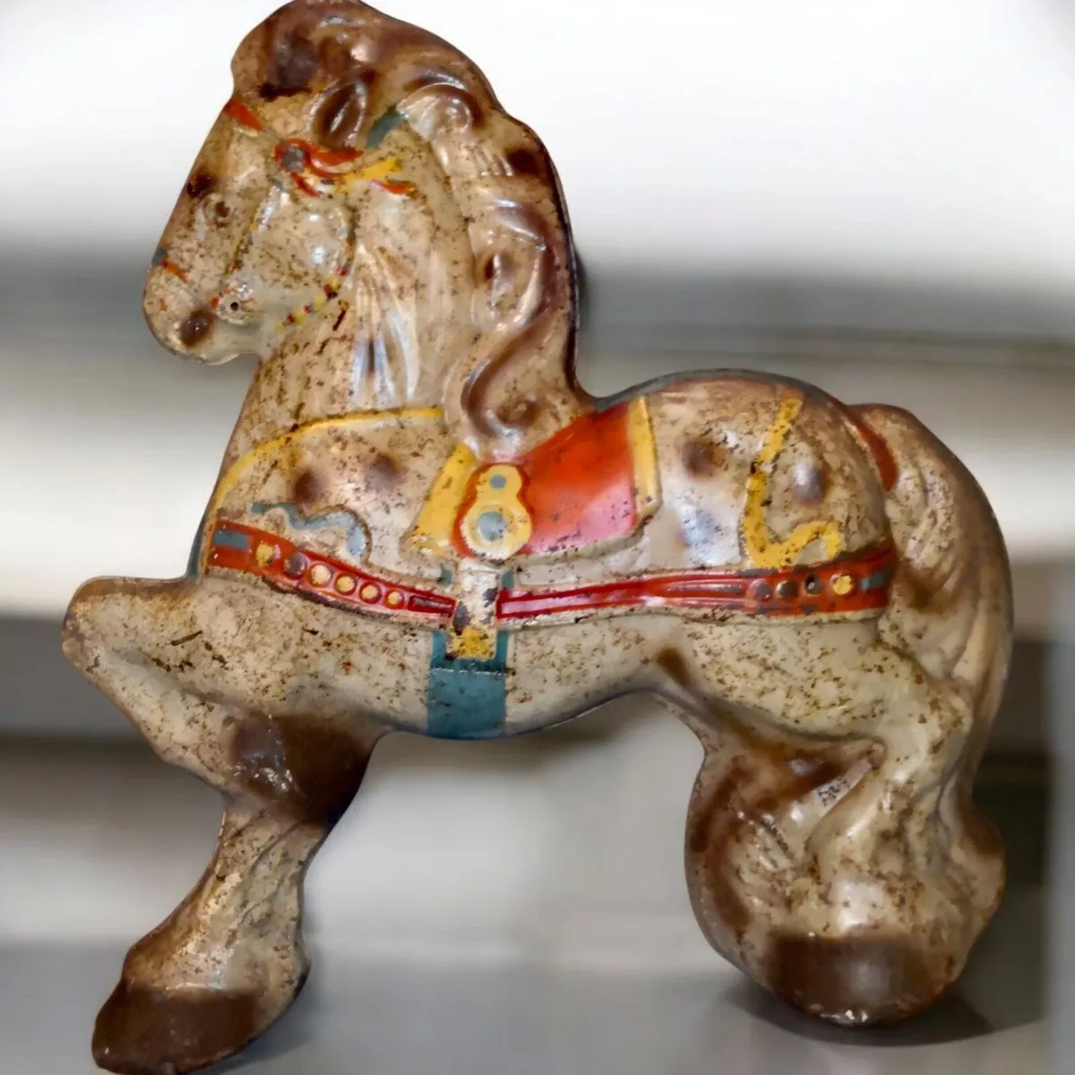 Vintage metal Mobo toy horse - Image 1
