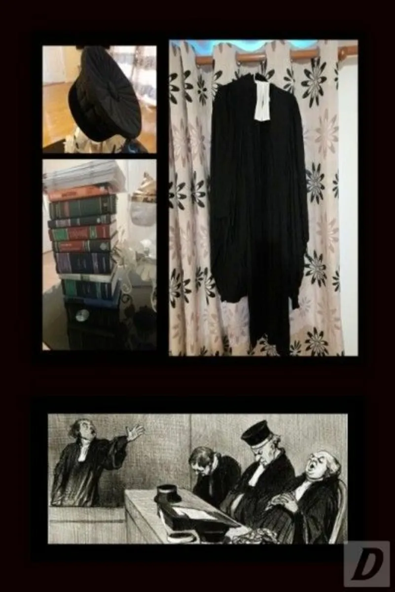 Vintage Antique Solicitor Judge Barrister Wig Robe - Image 1