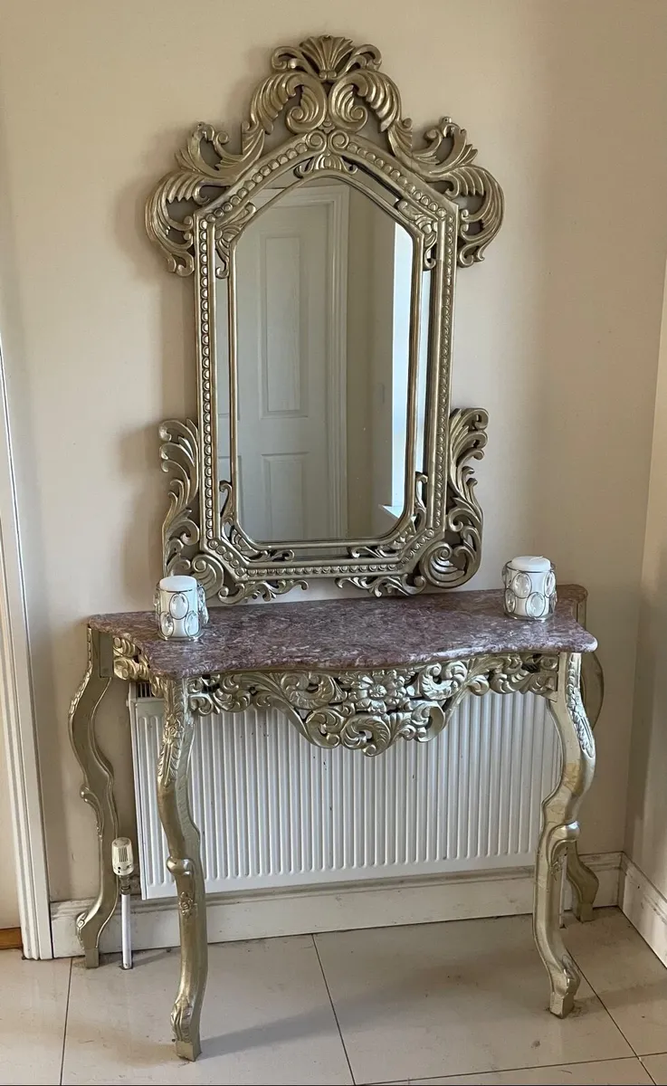 Console table and matching mirror - Image 2