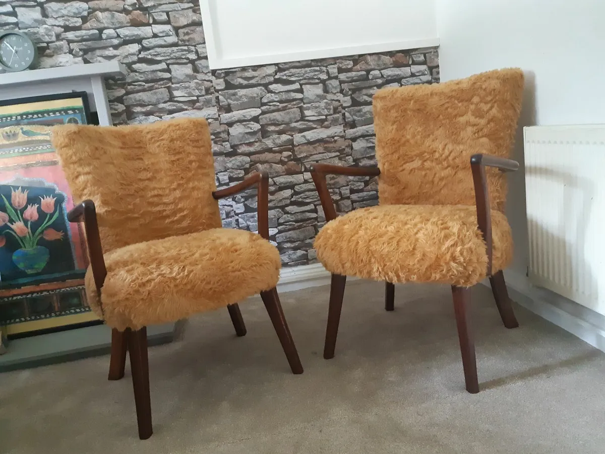 Beautiful Pair of Mid Century Scandinavian Armchai - Image 1