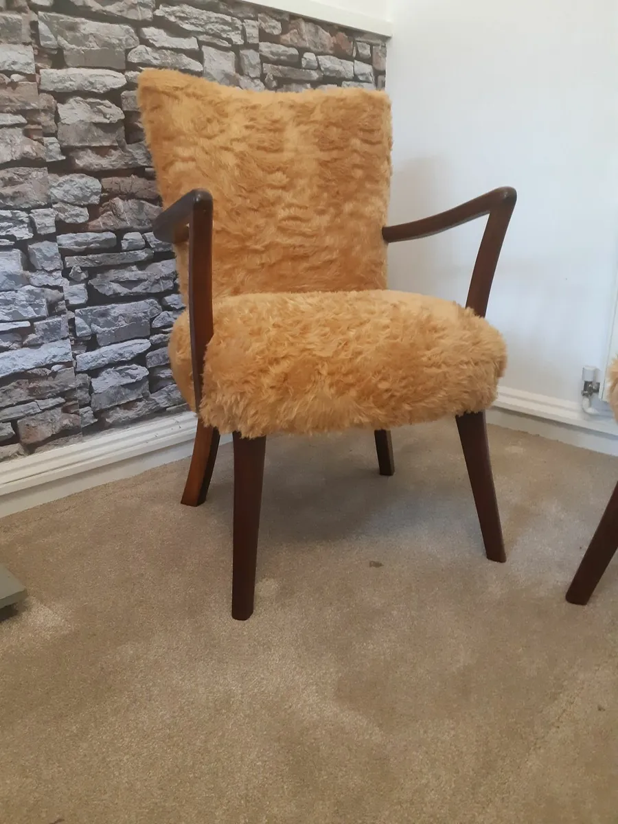 Beautiful Pair of Mid Century Scandinavian Armchai - Image 2