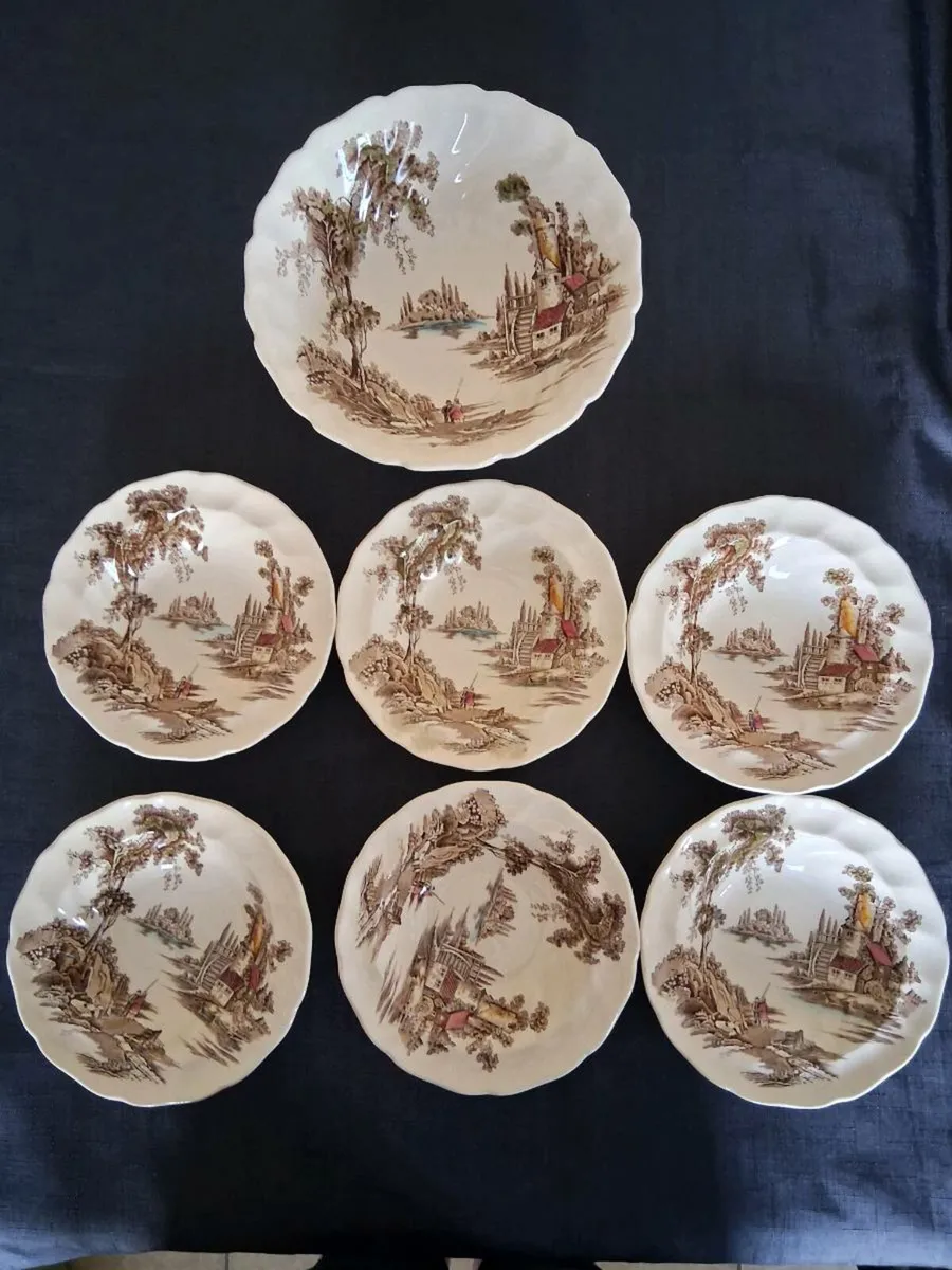 Johnson Bros Old Mill Bowl's & Serving Plate - Image 1