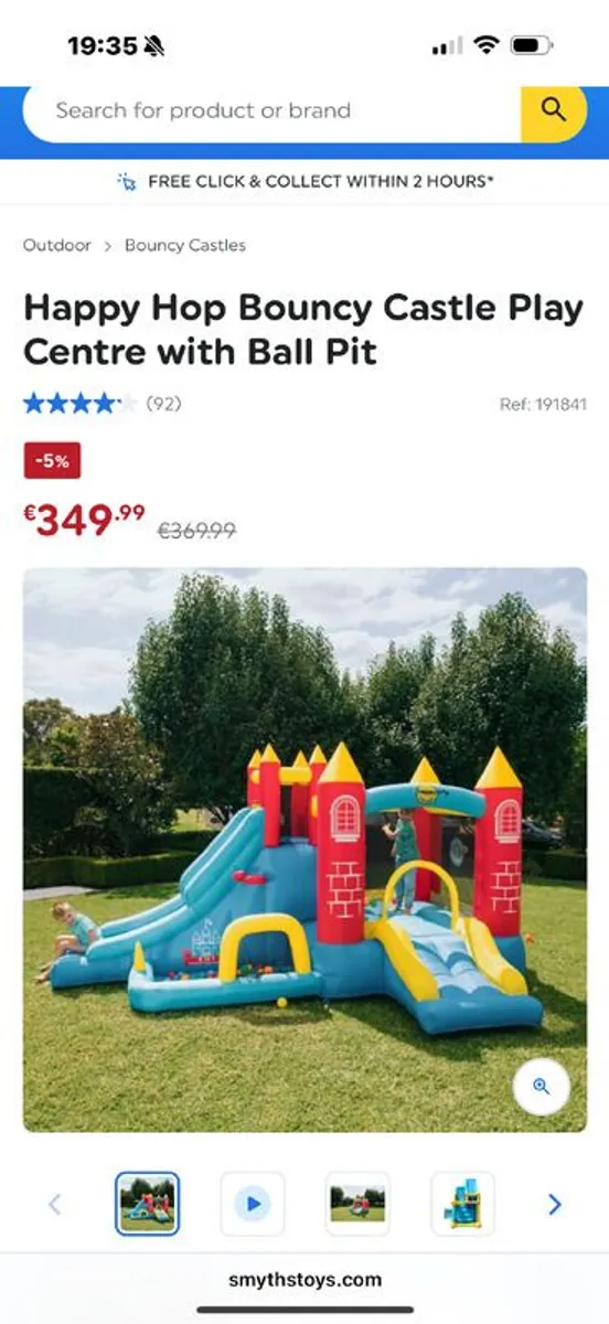 Happy Hop Bouncy Castle Play Centre with Ball Pit - Image 1