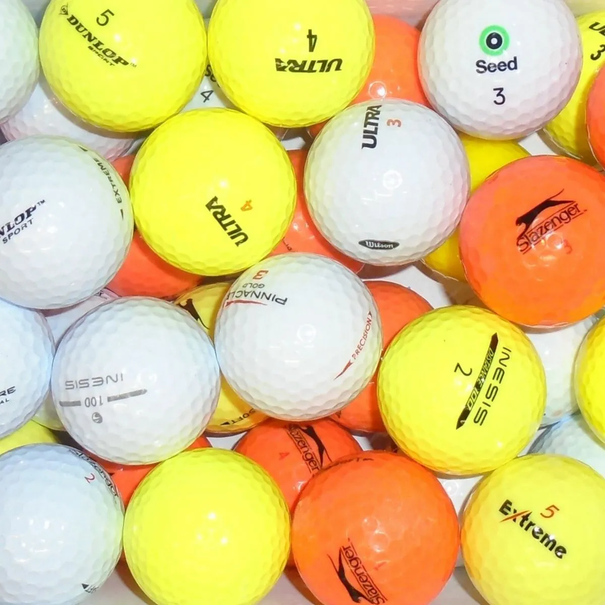 Value Branded Colour Mix of Lake Golf Balls - 50