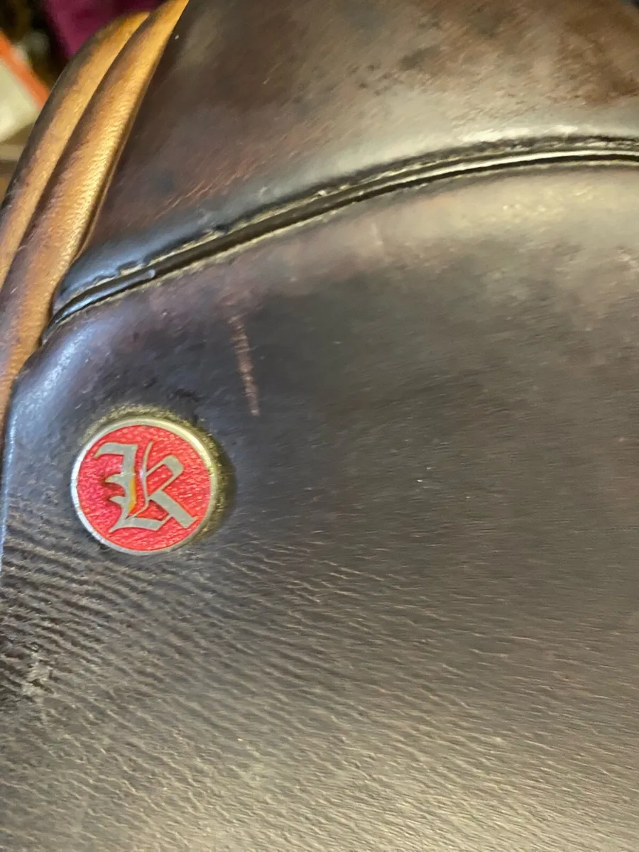 Kings 15” brown leather pony saddle - Image 3
