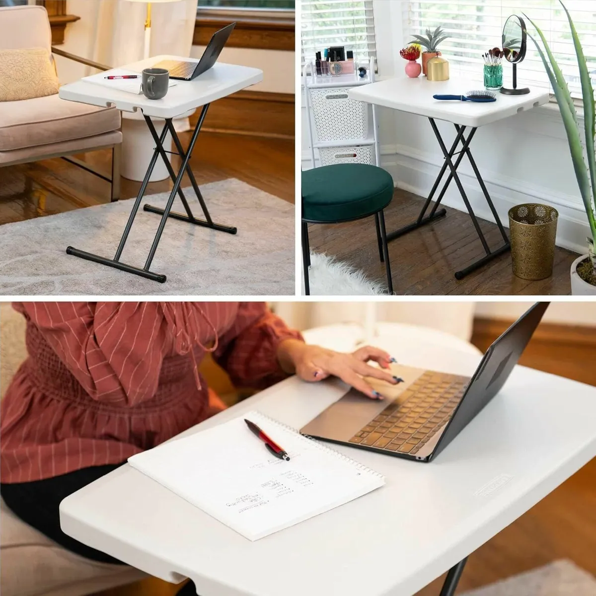 Adjustable Height Personal Table, Almond - Image 4