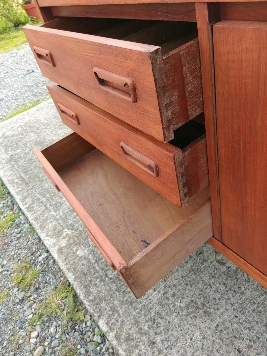 mid century teak sideboard restored - Image 4