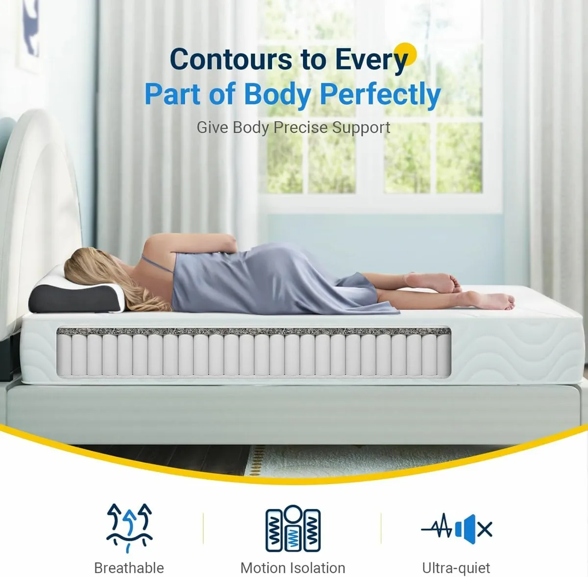 Single Mattress Pocket Sprung Medium Soft 90x190cm - Image 4