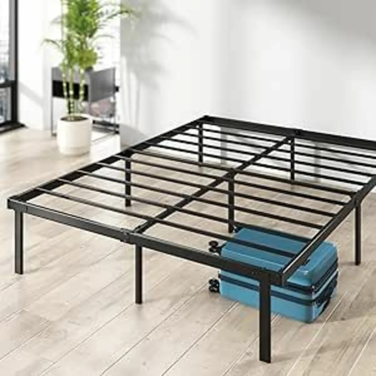 Double Bed frame 135x190 cm storage slat support - Image 2
