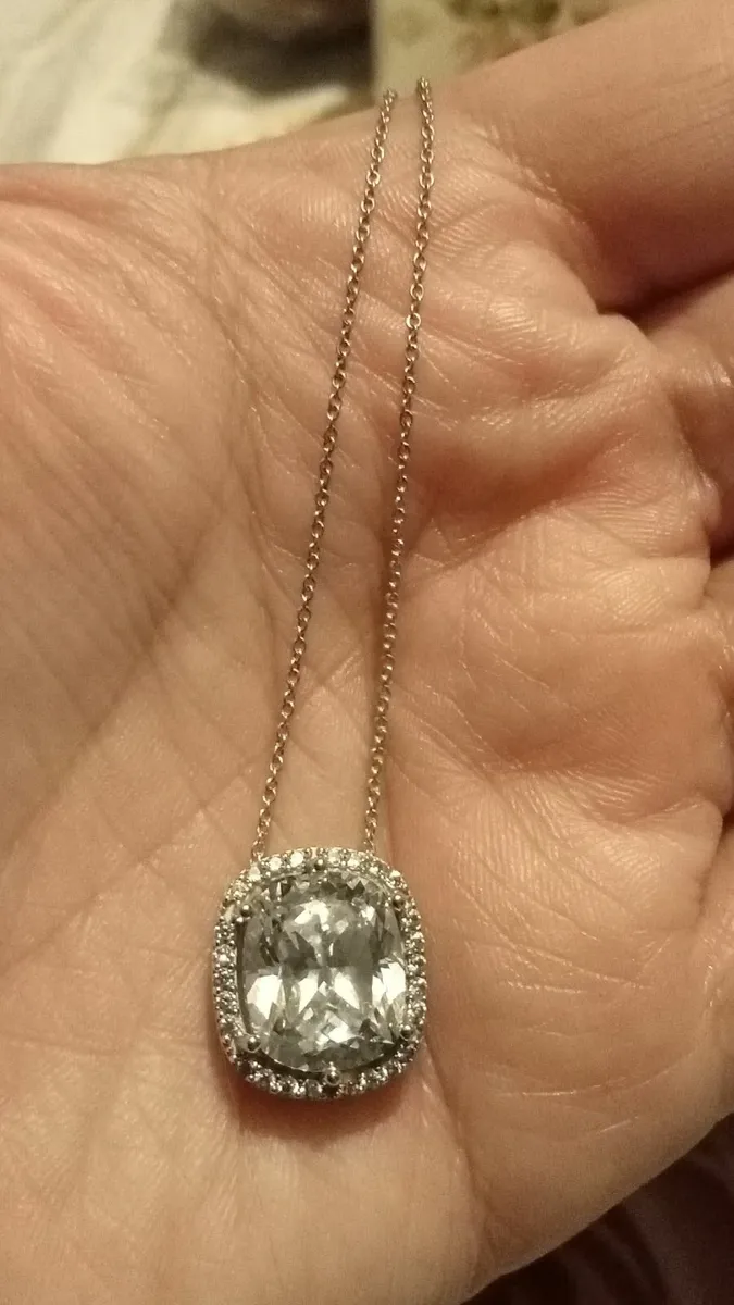 Beautiful Sterling Silver CZ Designer Necklace - Image 2