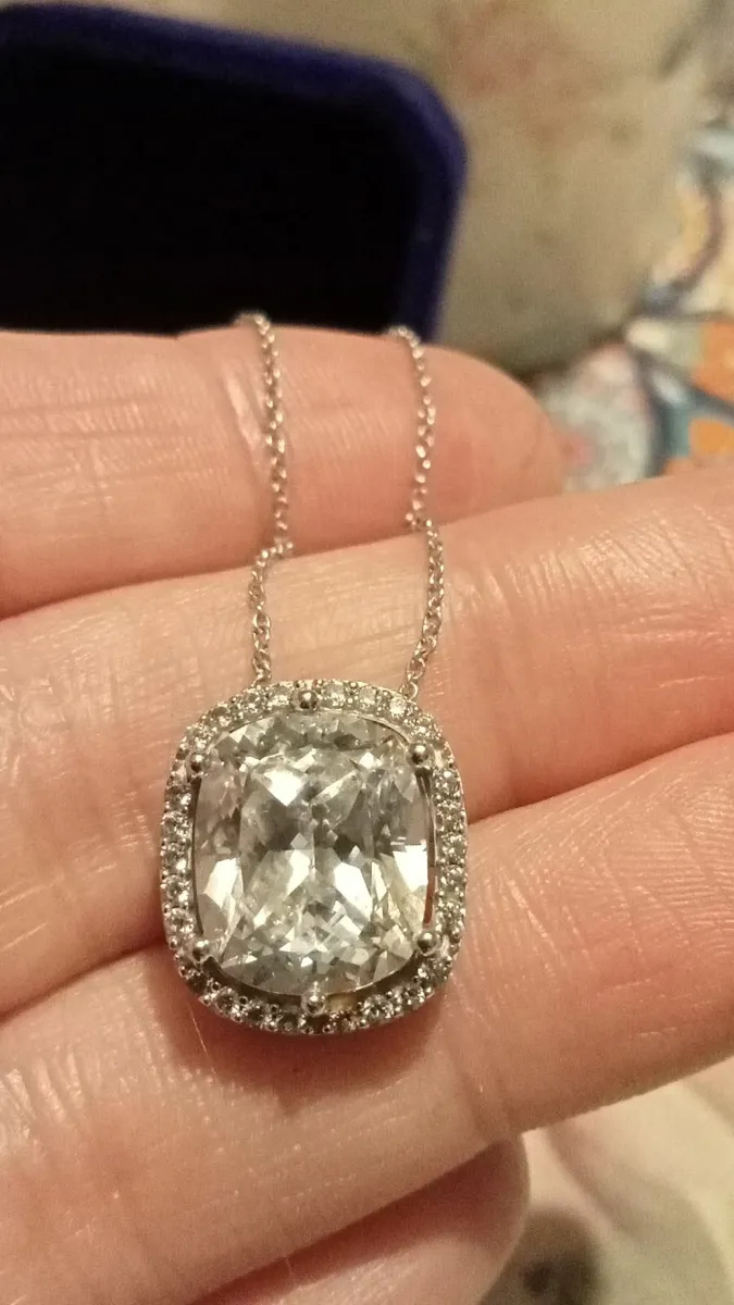Beautiful Sterling Silver CZ Designer Necklace - Image 3
